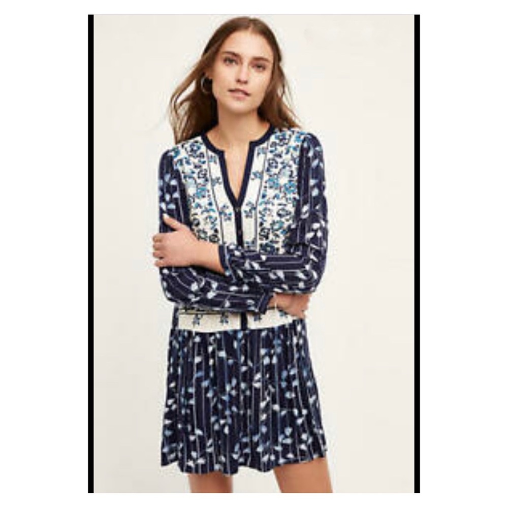 Anthropologie Embroidered Dress
